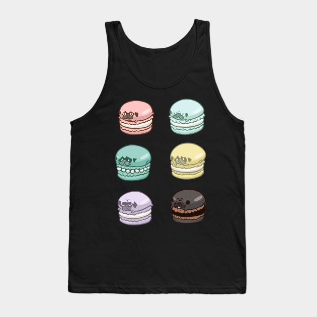 Pug Macarons Tank Top by huebucket